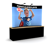 8ft tabletop trade show display with full graphics