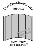 10 ft Eclipse pop-up trade show display line art drawing