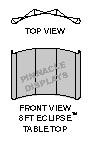8 ft Eclipse table top pop-up trade show display line art drawing