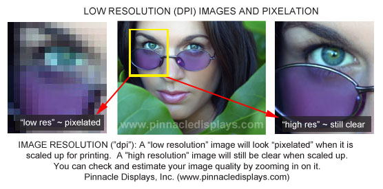 pixelation example for trade show display graphics